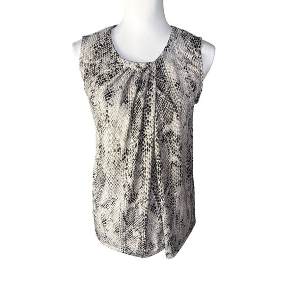 Anne Klein Python Print Sleeveless Blouse Women's M - Picture 1 of 8